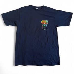 Vintage Puerto Vallarta No Bad Days Graphic Tee, Navy Blue, Size M - 90s Retro